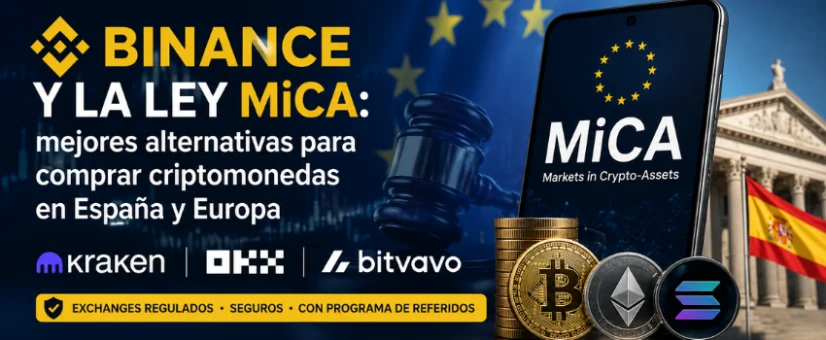 Binance deja España que es la Ley MiCA y mejores alternativas reguladas y DEX