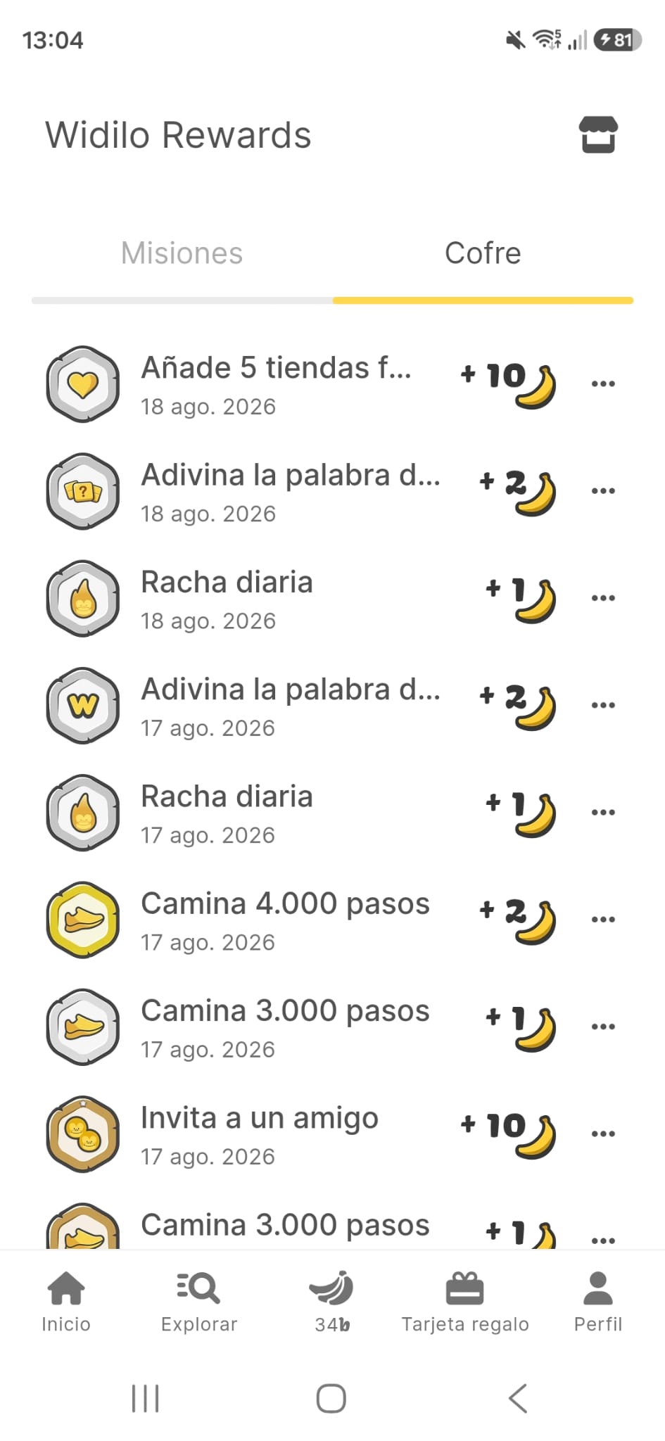 Gana b coins en widilo rewards y cambialos por dinero o tarjetas regalo