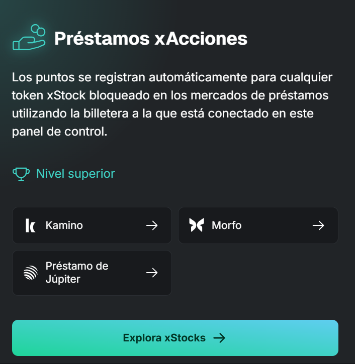 Gana mas xpoints con lending xstocks o préstamos de acciones