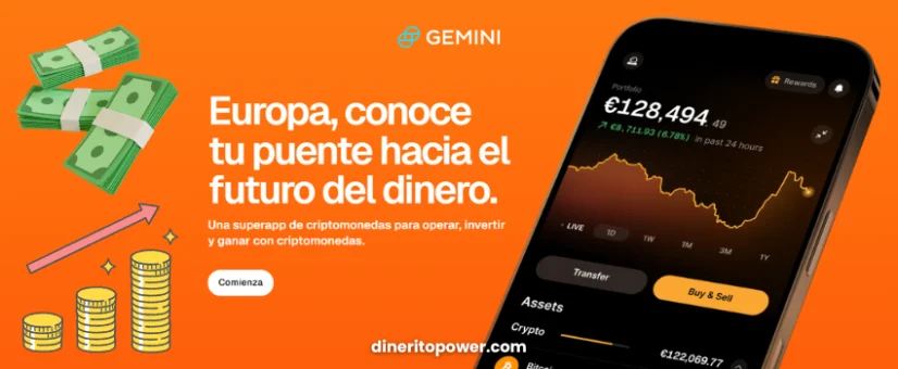 Gemini promocion españa 20 euros para nuevos usuarios