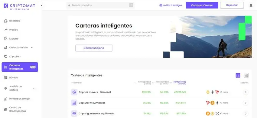Kriptomat te permite crear una cartera inteligente