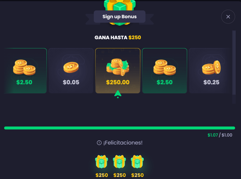 bonus tras el registro en freecash