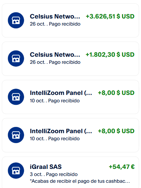 captura de pagos recibidos en paypal gracias a las aplicaciones