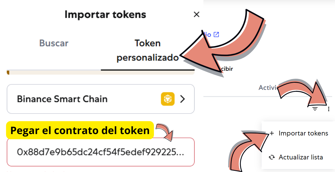 como añadir el token JMPT a mi billetera metamask y como añadir el contrato