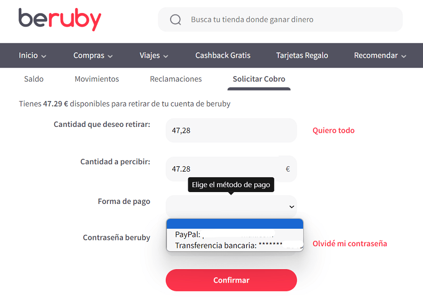 como cobrar en beruby paypal