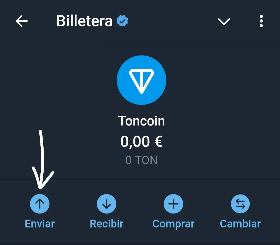 como retirar TON a otra billetera