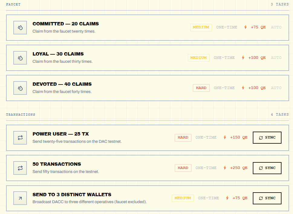 completa todas las tareas sociales y on chain