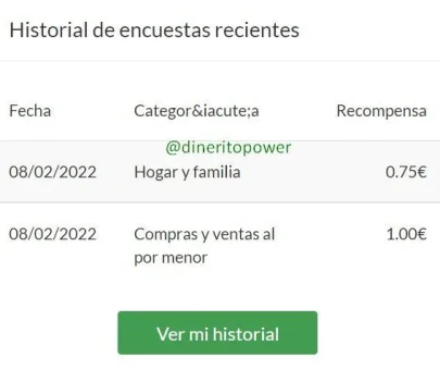 cuantas encuestas hay en opine y gane