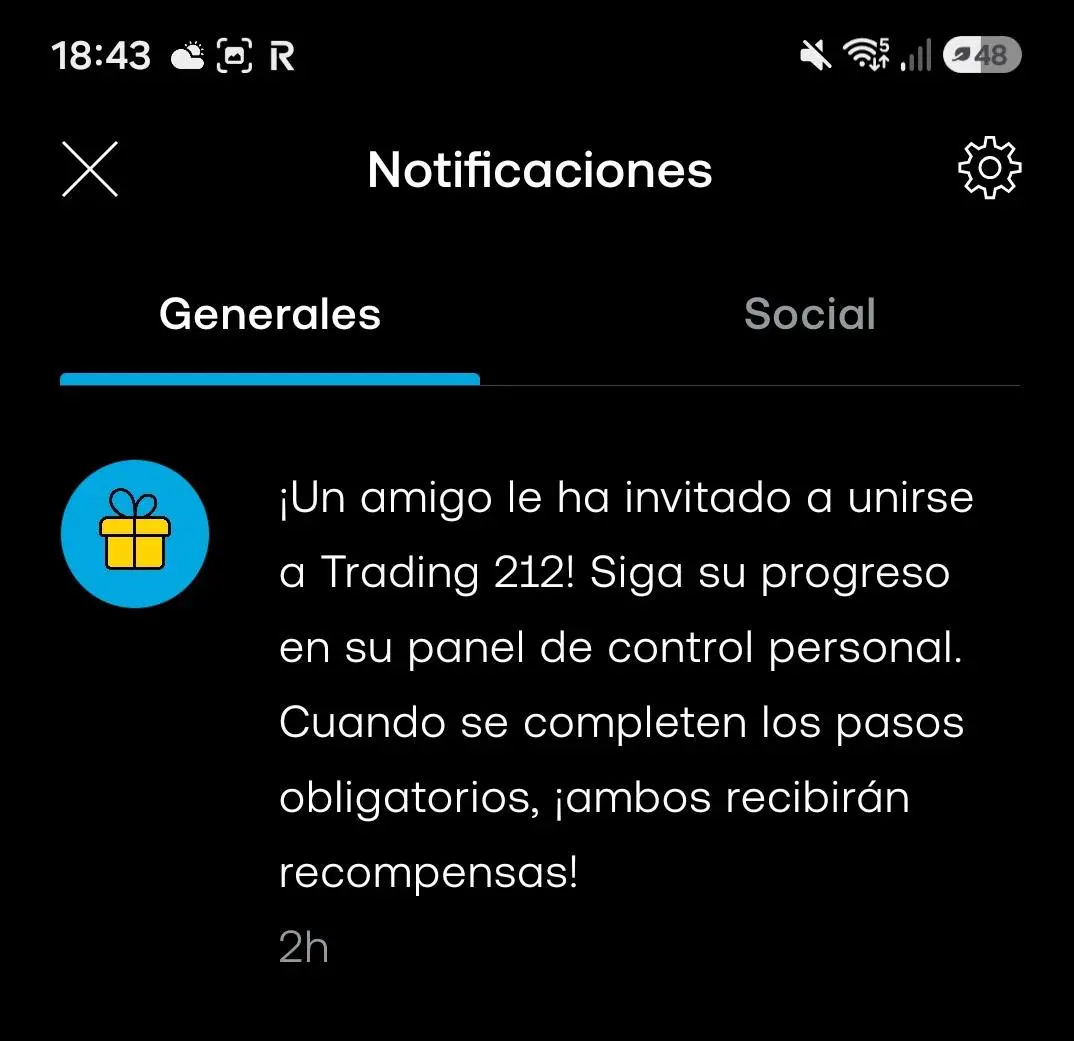 en ocasiones trading 212 no envia notificaciones sobre la accion gratis