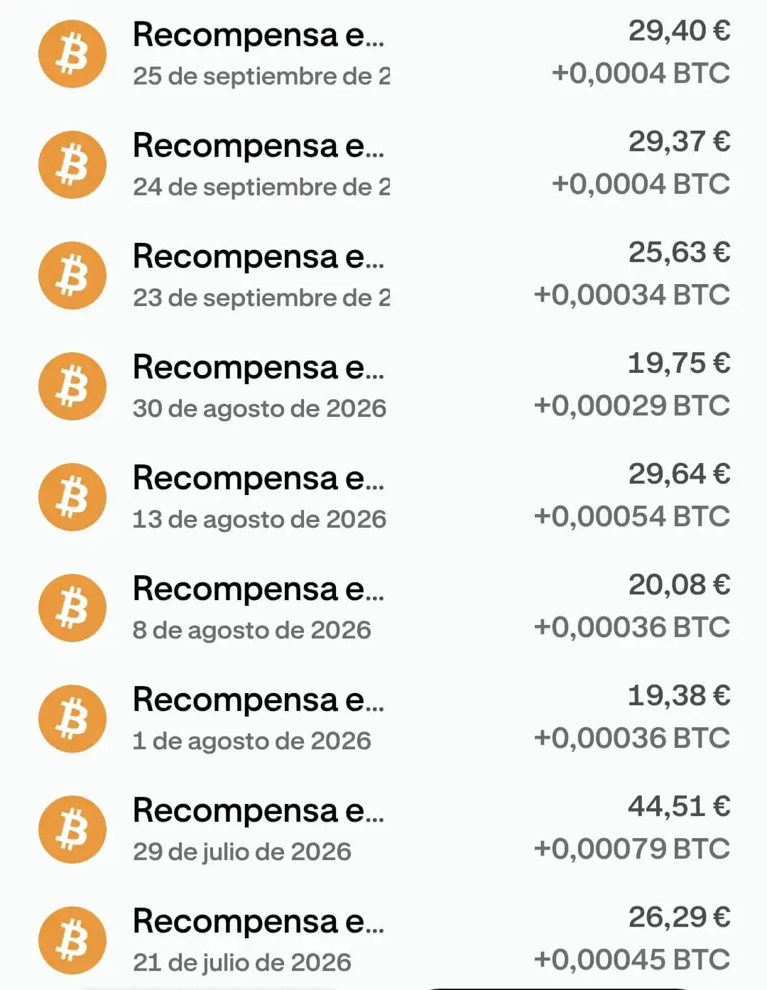 estos son mis premios recibidos en kraken gracias a su sistema de referidos