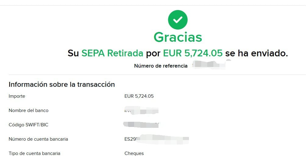 he vendido todas mis acciones de Ionic Digital y he cobrado en mi cuenta bancaria en euros