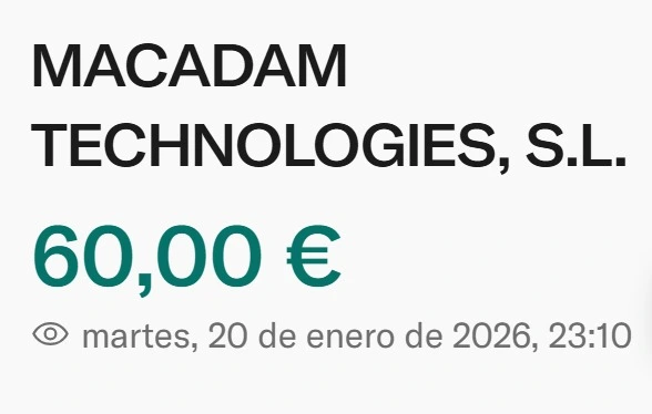 macadam paga rapido si eres miembro GOLD
