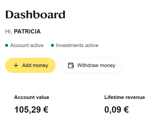 mi cuenta de modena capital con la inversión en dynamic vault