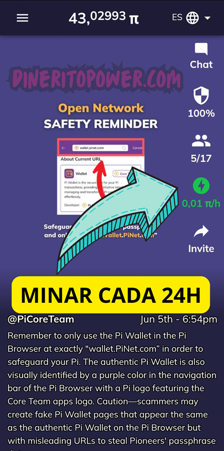 minar cada 24 horas en pi network y ganar recompensas