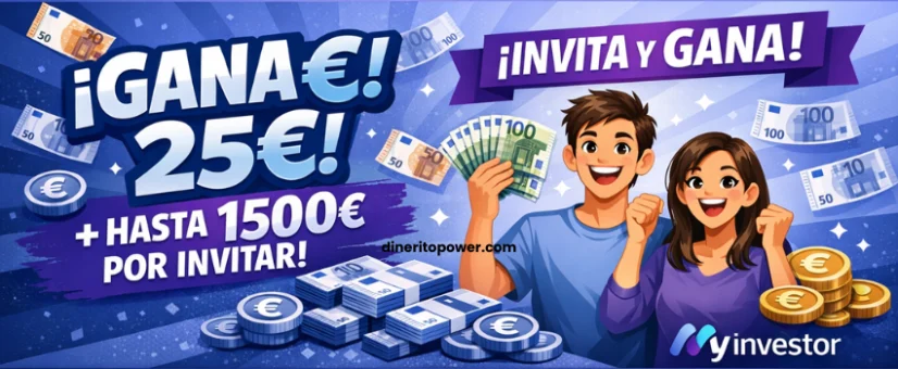 myinvestor promocion 25€ gana hasta 1500 por invertir en fondos indexados