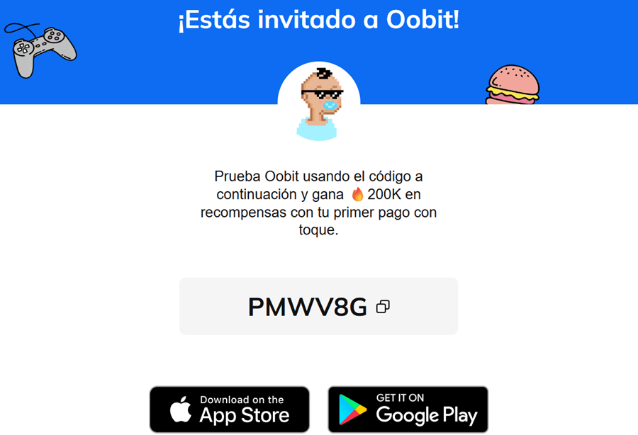 oobit promocion codigo amigo ppara nuevos clientes gana 5 dolares