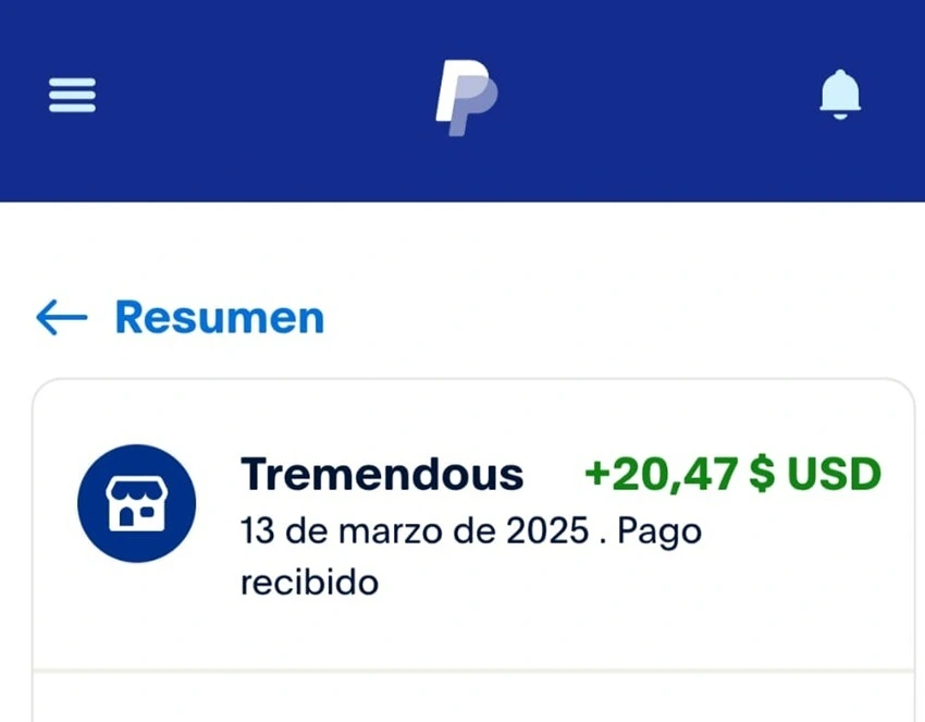 pawns app paga comprobante de pago en paypal