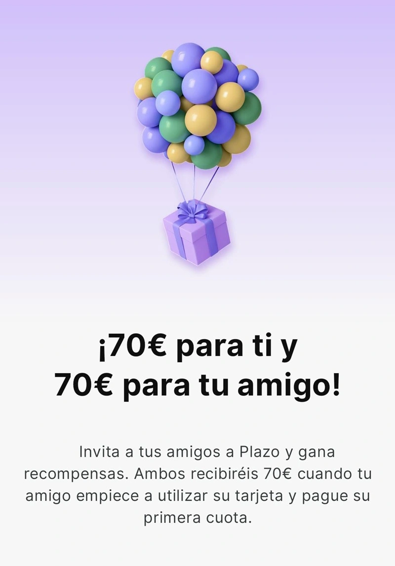 promocion plazo credito 70 euros