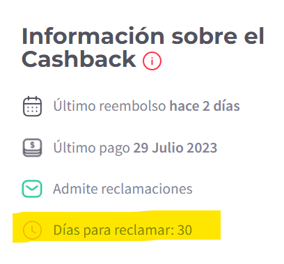 reclamar un cashback en beruby