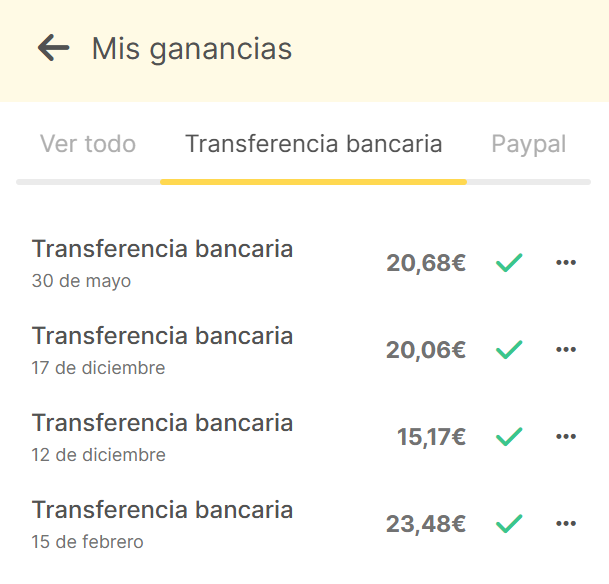 ultimos pagos recibidos en widilo por dinerito power