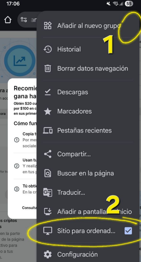 usa el navegador para hacer la promo de Gemini exchange
