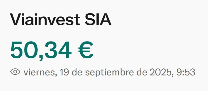 viainvest sia paga puntual mediante transferencia bancaria