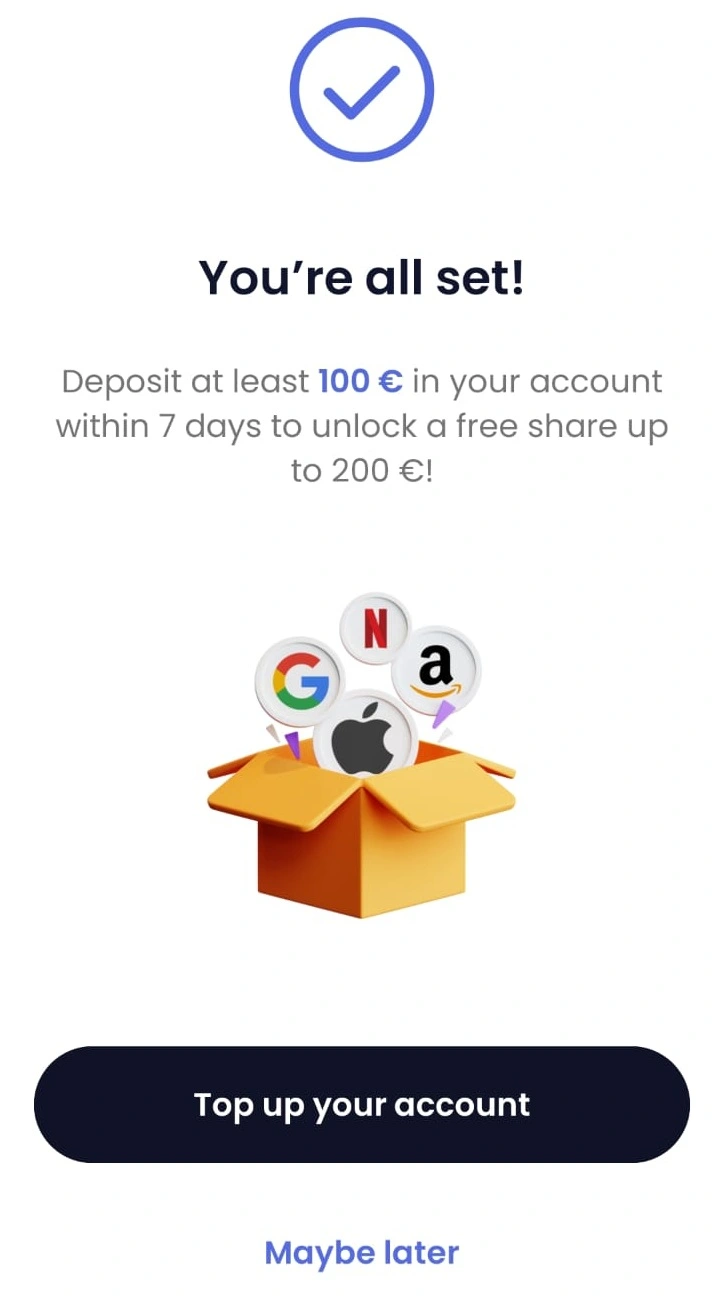 wealthyhood promocion nuevos usuarios recibe una accion gratis